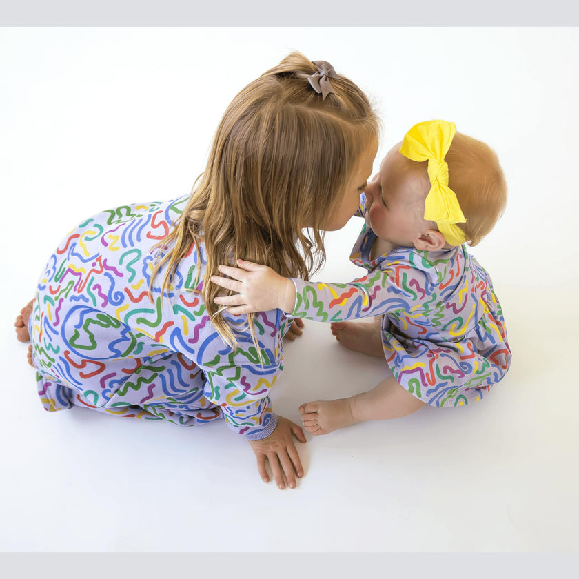 Riley Printed Long Sleeve Fleece Top
