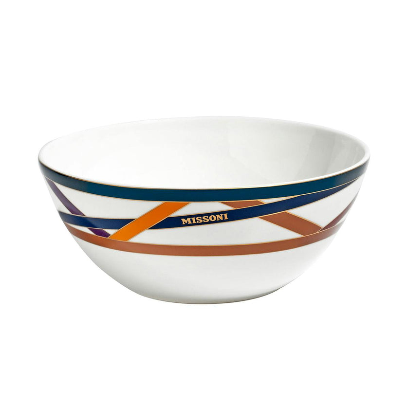 Soup or Cereal Bowls NASTRI Set of 2  Multicolor diam. 5.75", H 2.3"
