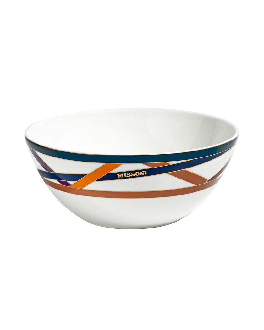 Soup or Cereal Bowls NASTRI Set of 2  Multicolor diam. 5.75", H 2.3"