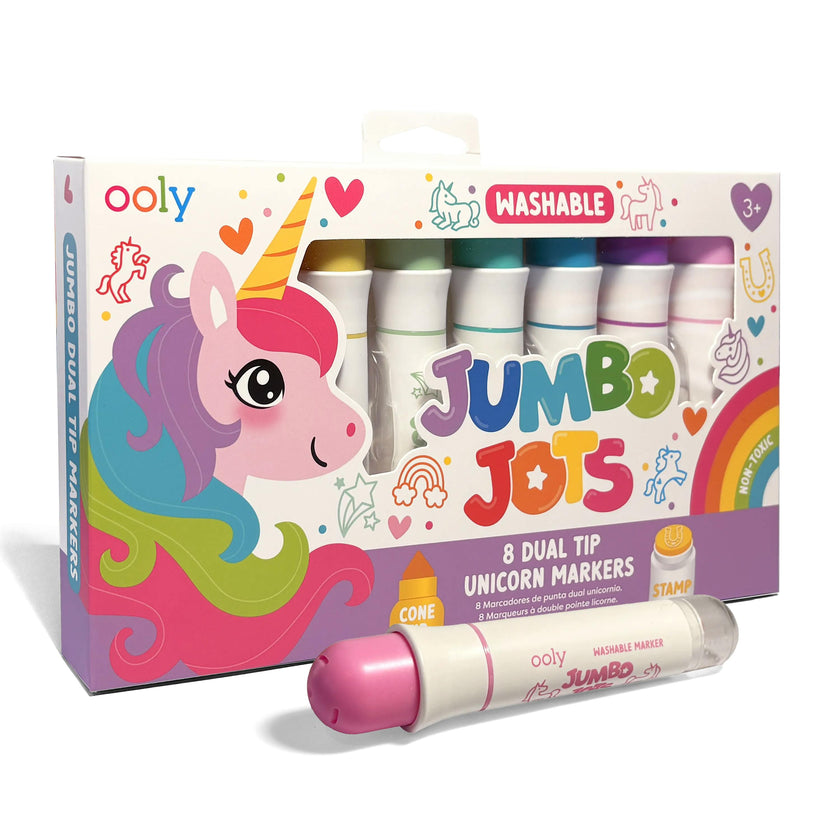 Jumbo Jots Dual Tip Stamp Markers - Unicorn - Set of 8