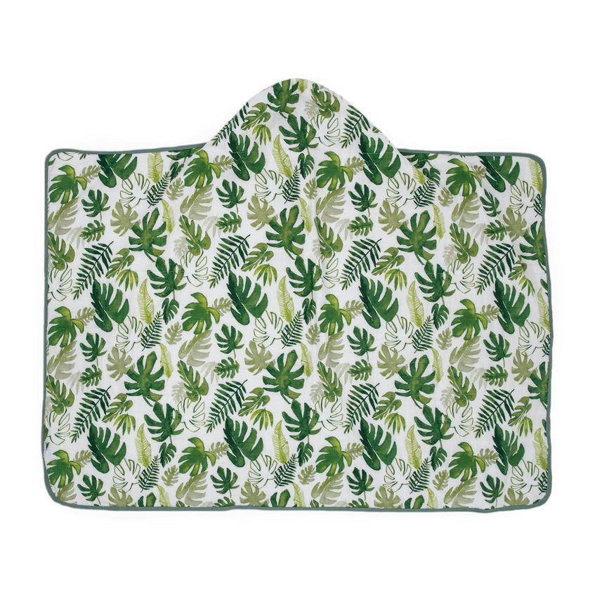 Toddler Hooded Towel - Tropical Leaf