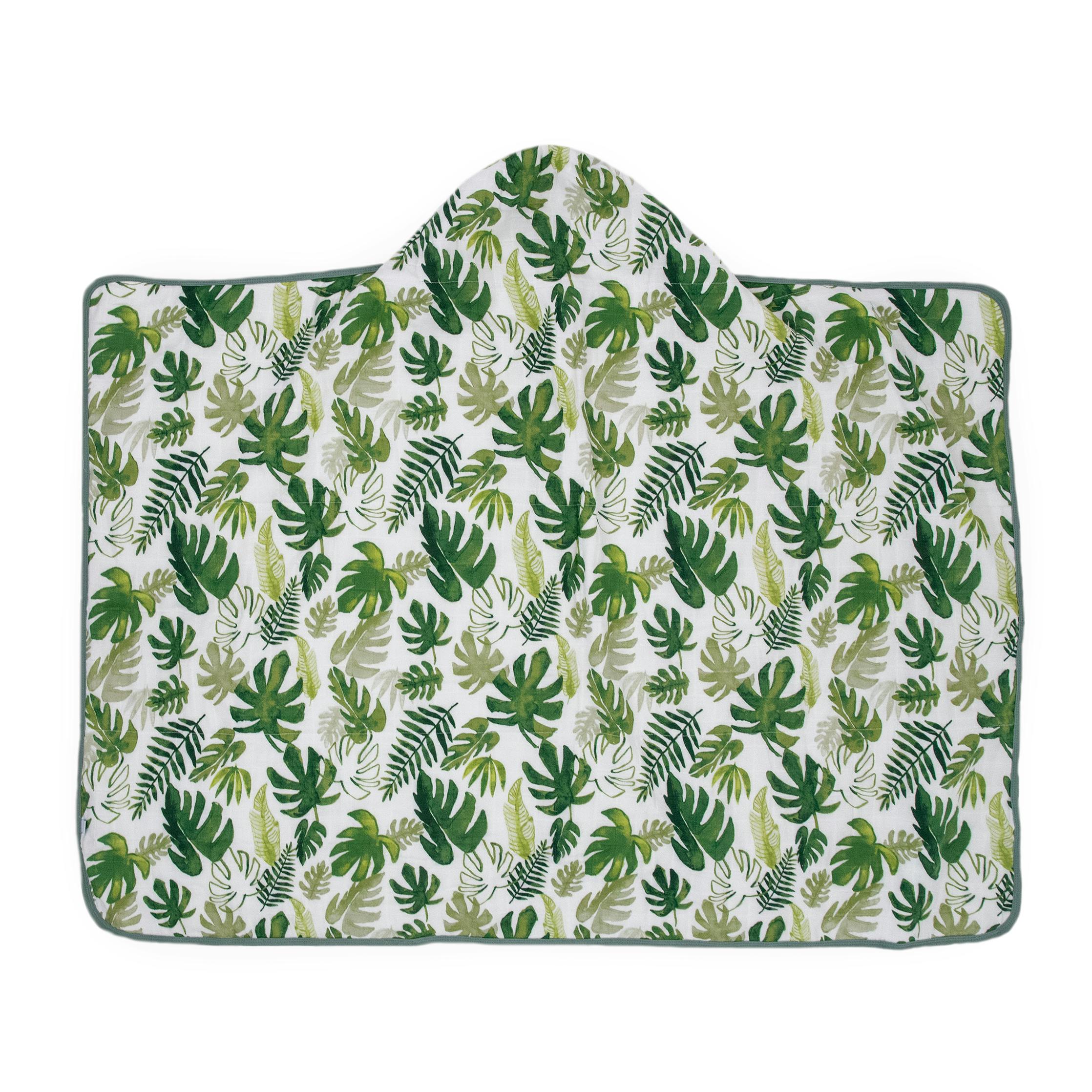 Toddler Hooded Towel - Tropical Leaf
