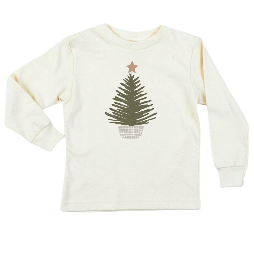 Holiday Tree Organic Kids T-Shirt Long Sleeve