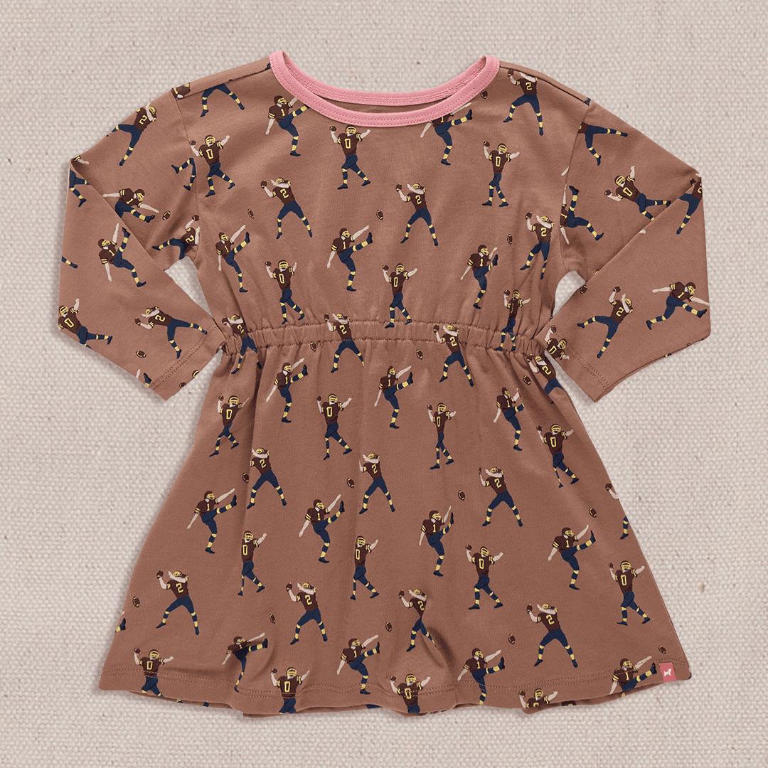 Playground Long Sleeve Dress, Football Player