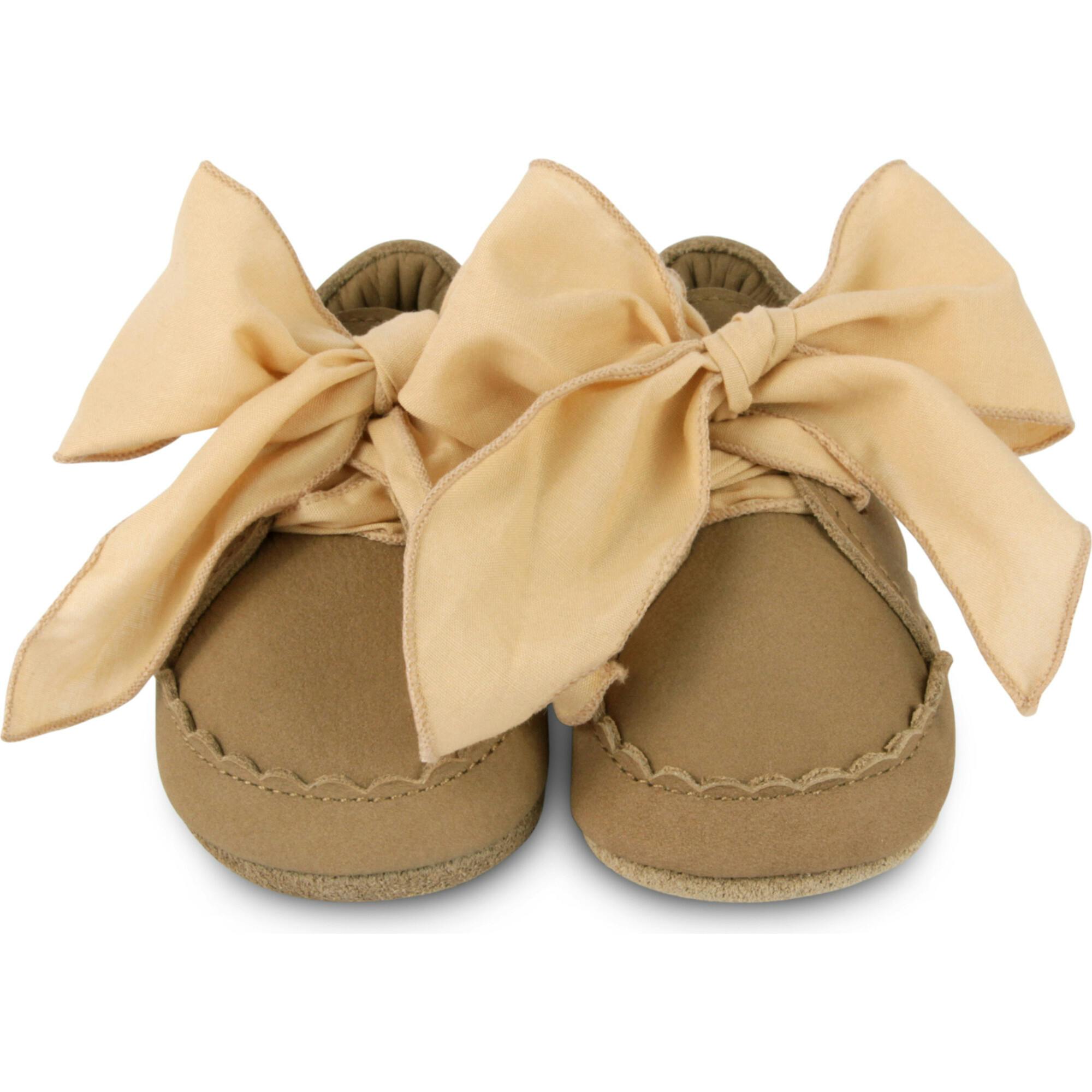 Lonny Chiffon Bow Small Wavy Edge Nubuck Shoes