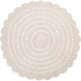 Alma Hand-Crocheted Scalloped Large Round Rug