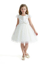 White Floral Bow Upton Dress