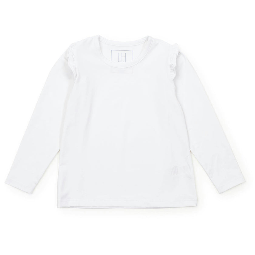 Mia Girls' Longsleeve Performance Top by LH Sport White