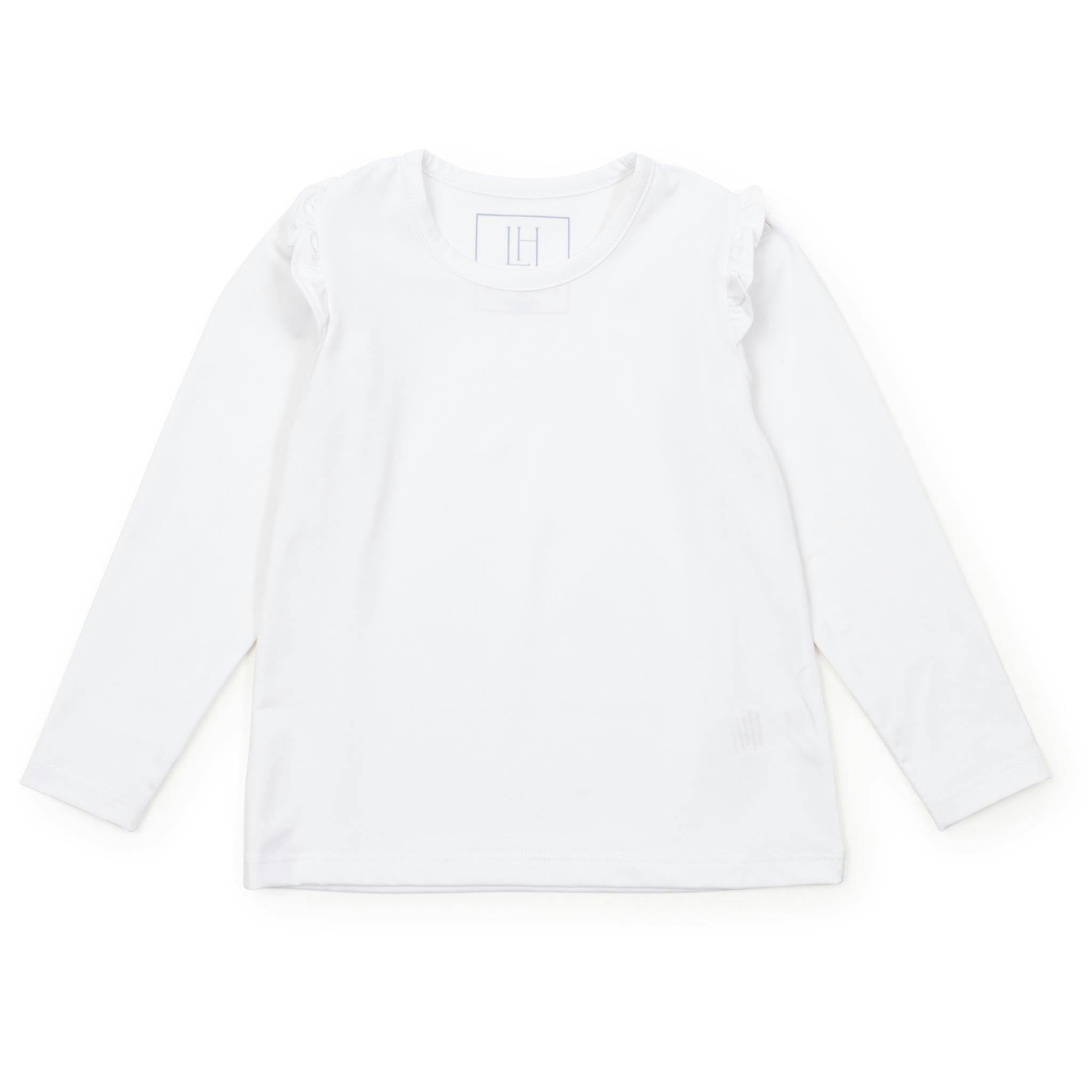 Mia Girls' Longsleeve Performance Top by LH Sport White
