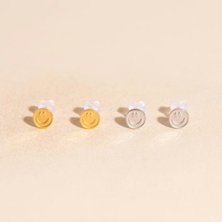 Smiley Face Mini Stud Earrings