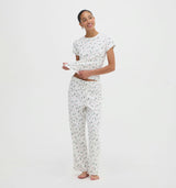 The Cleo Pointelle PJ Set - Rosie Bow Toss, Ivory