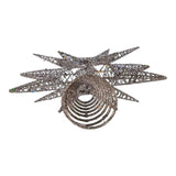Kurt Adler 15.5-Inch Silver Glitter Wire 3D Star Treetop