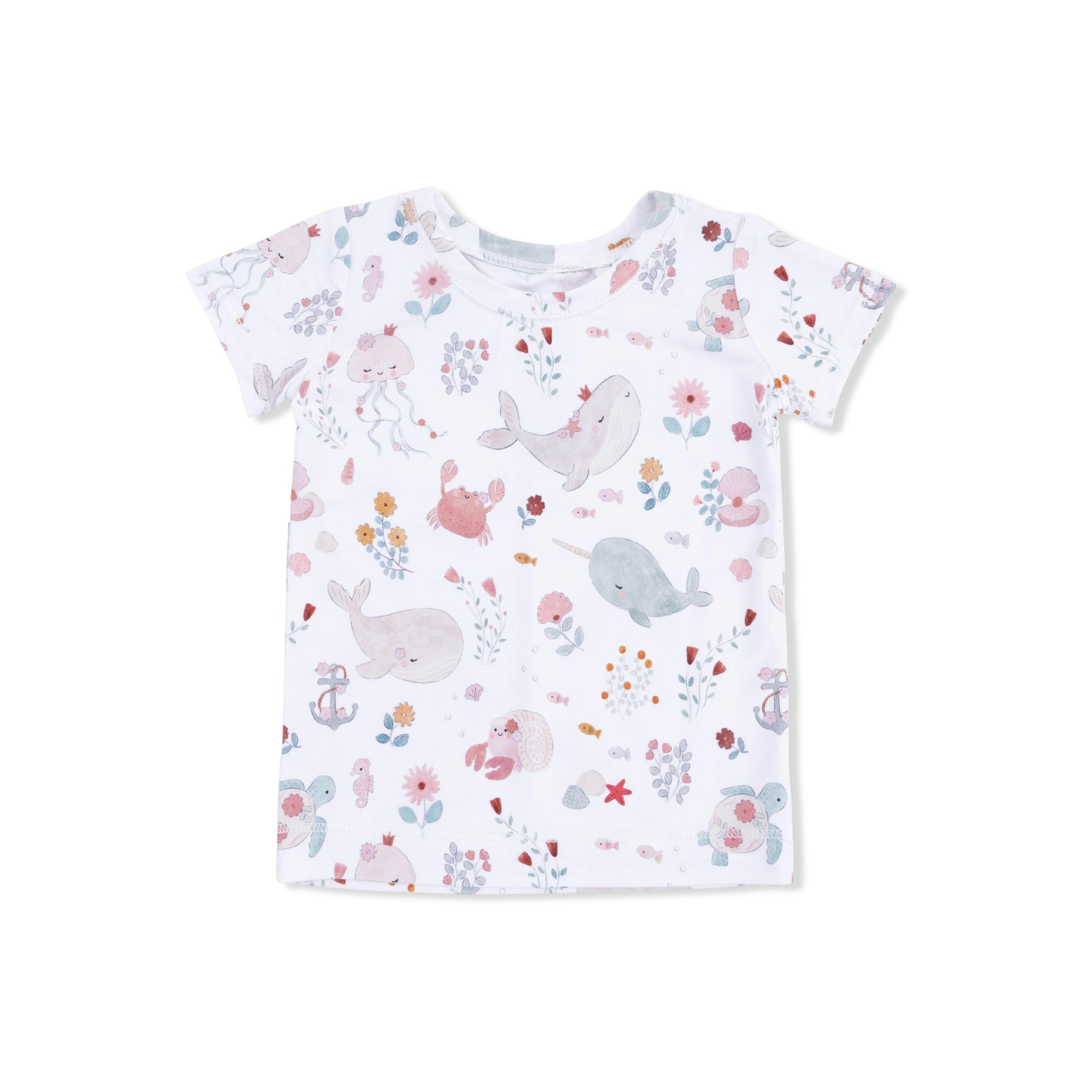 Garden Sea Creatures - Short Sleeve Loungewear Set