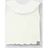 Ruffle Collar Ribbed Tank