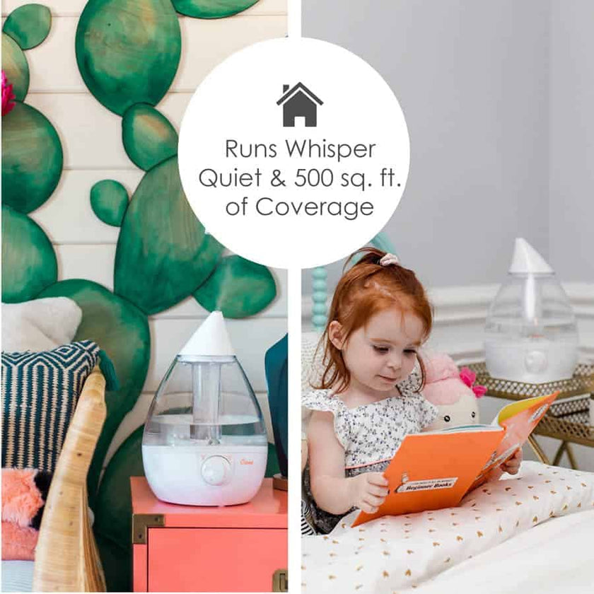 Crane 1 Gallon Drop Shape Cool Mist Humidifier for Nursery