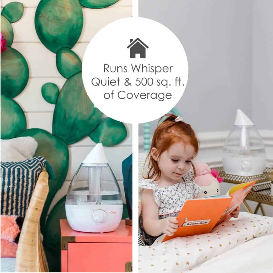 Crane 1 Gallon Drop Shape Cool Mist Humidifier for Nursery