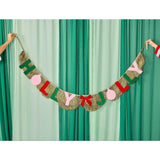 Holly Jolly Gold Fringe Banner (Reusable Holiday Garland)