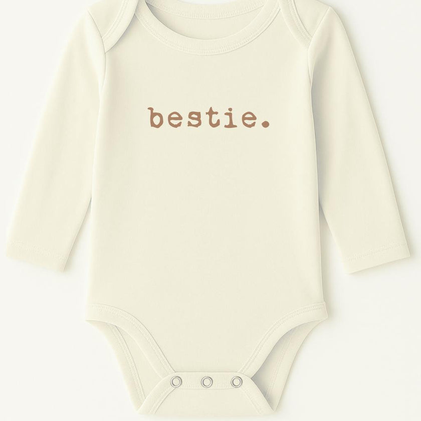Bestie Clay Organic Cotton Baby Bodysuit Long Sleeve