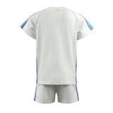White Rainbow Stripe Short Set