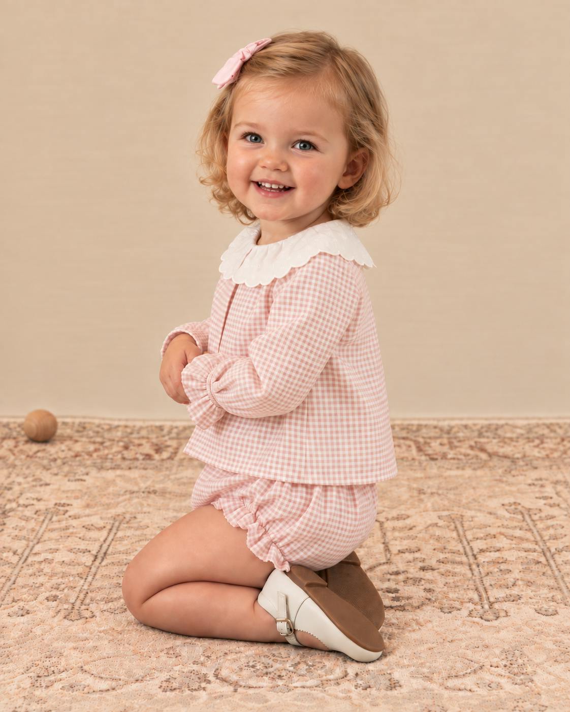Elodie Set Pink Vichy Twill