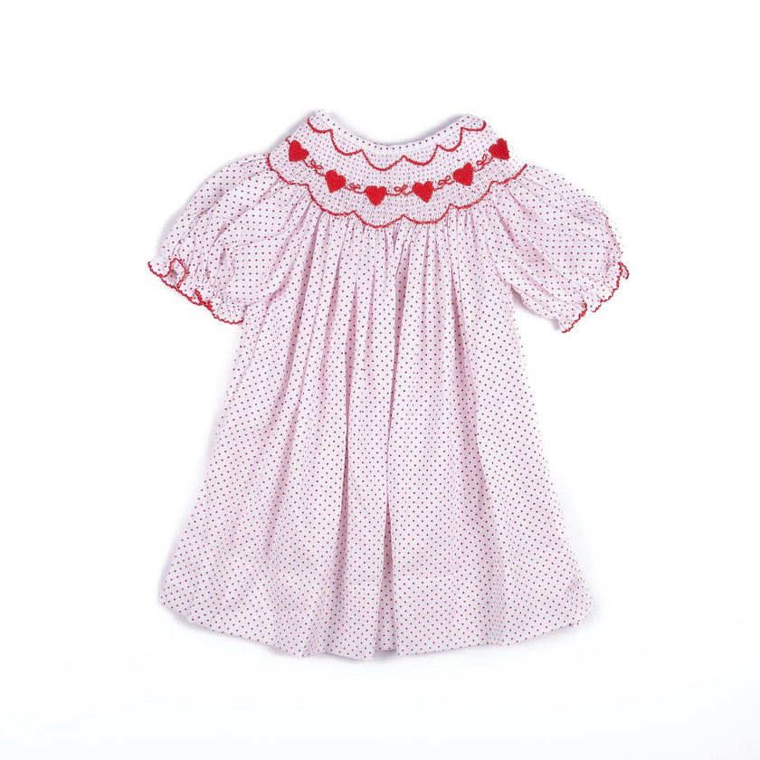 Hearts Red Bitty Dot - Dress