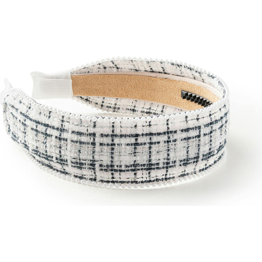 Estella Tweed Pearl Trimmed Headband