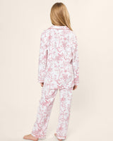 Kid's Twill Pajama Set in Pink Timeless Toile