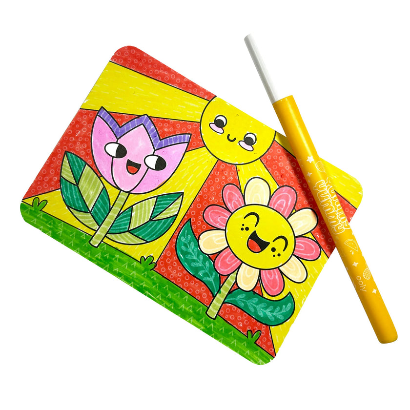 Undercover Art Hidden Pattern Coloring Activity Art Cards - Garden Pals - 12 Cards