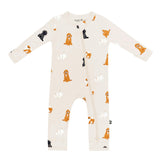 Zippered Romper in Fluffy Dog