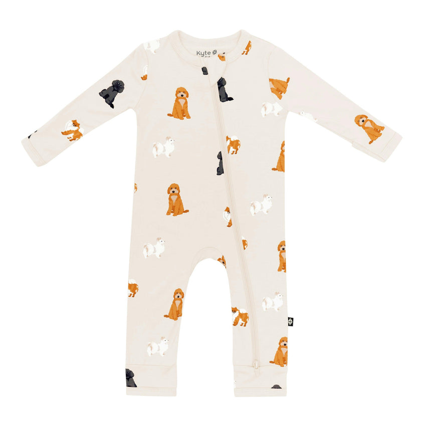 Zippered Romper in Fluffy Dog