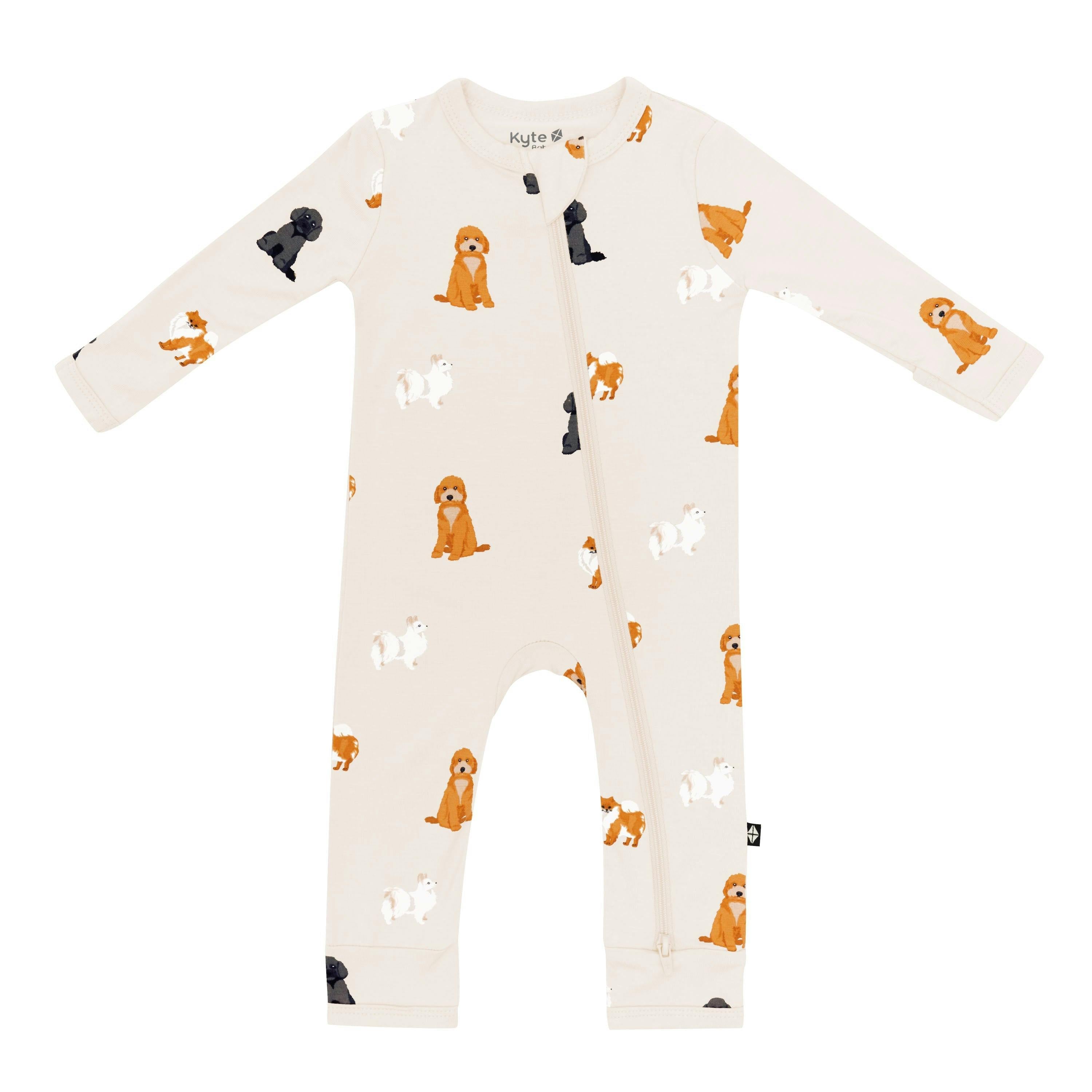Zippered Romper in Fluffy Dog