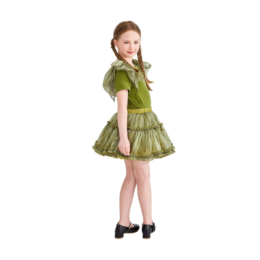 Green Gold Valora Ruffle Skirt Set