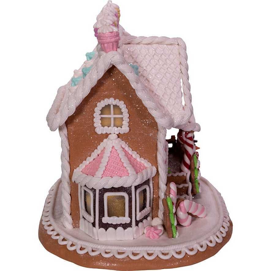 9-Inch Gingerbread House with LED Lights