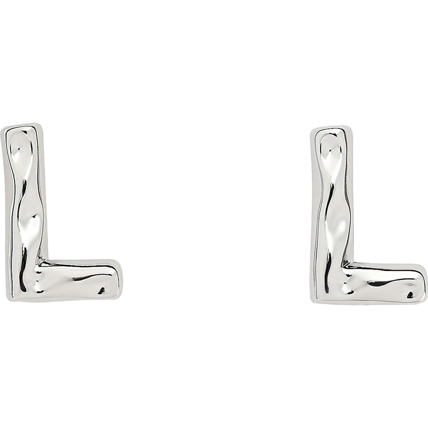 Monogram Studs in Silver