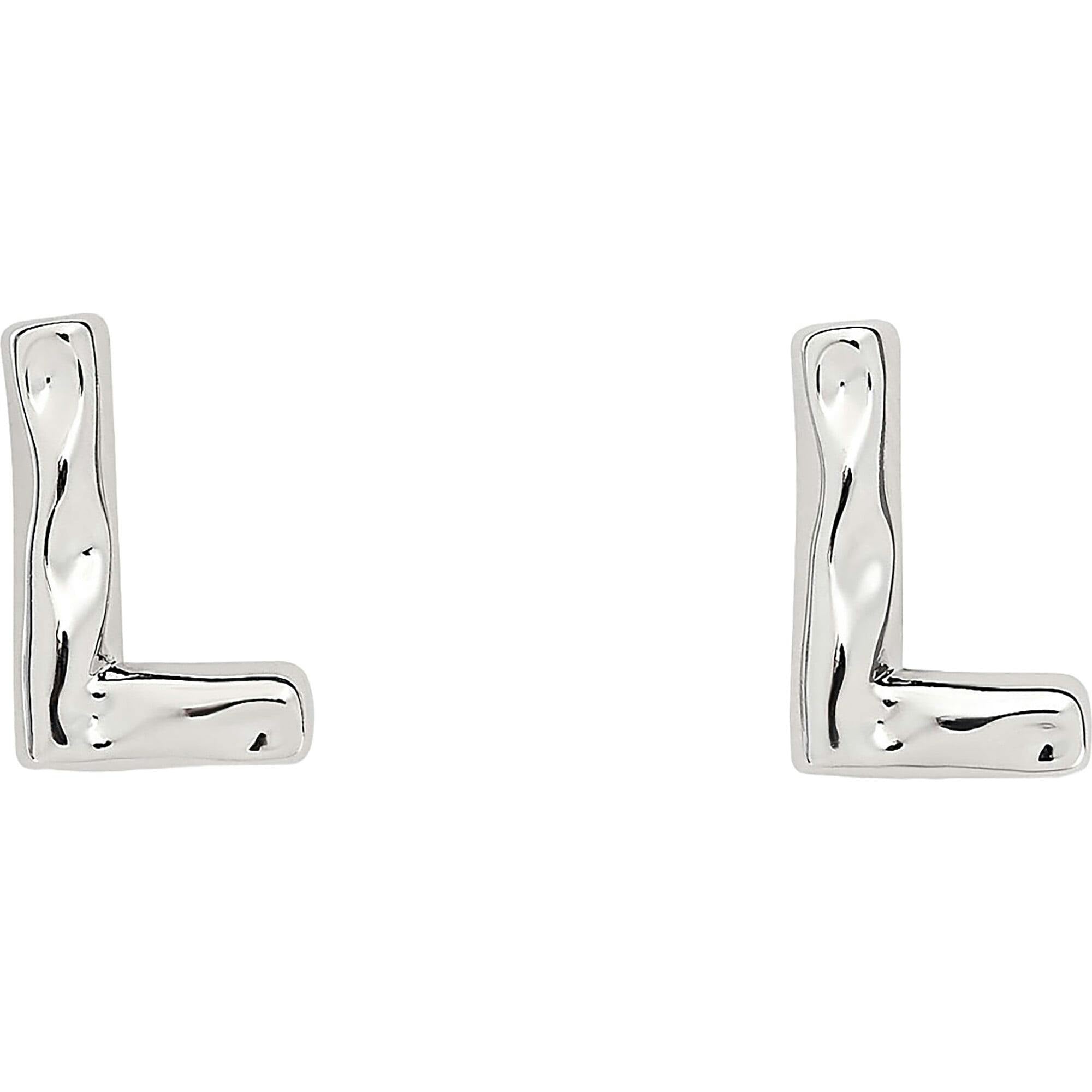 Monogram Studs in Silver