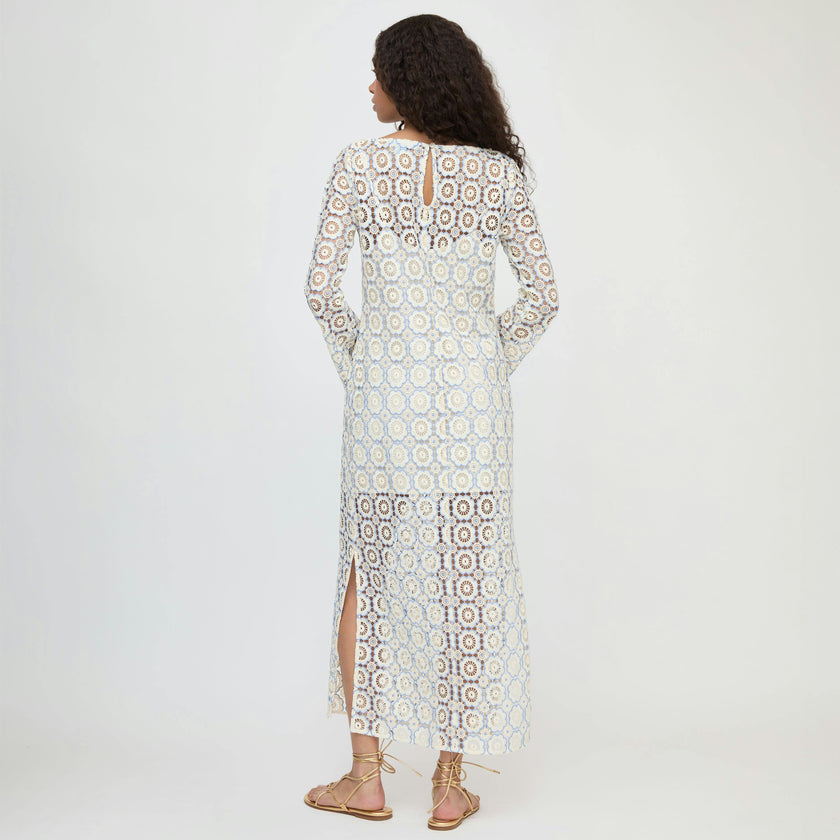 The Eliza Dress - Blue Dahlia Lace