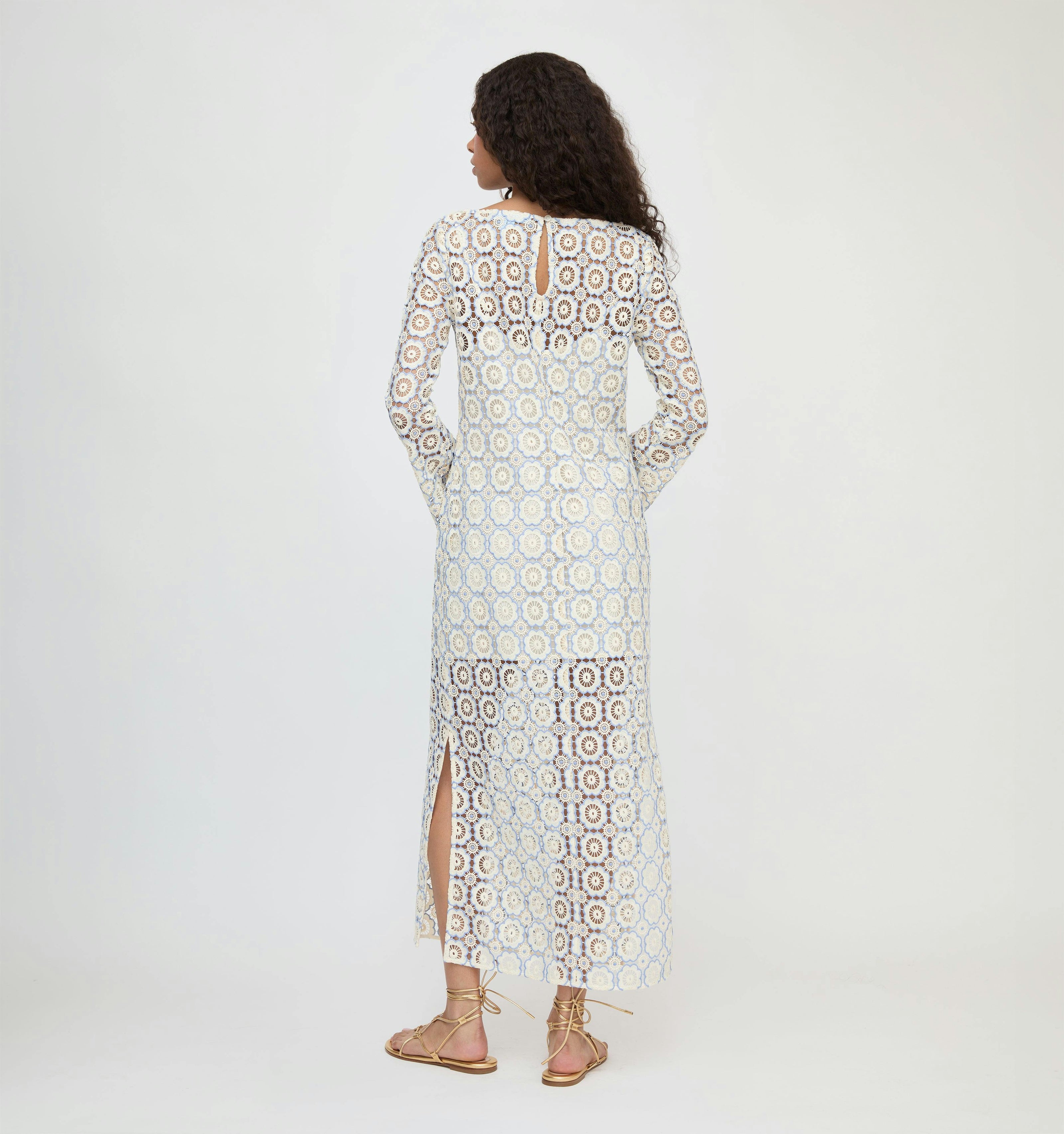 The Eliza Dress - Blue Dahlia Lace