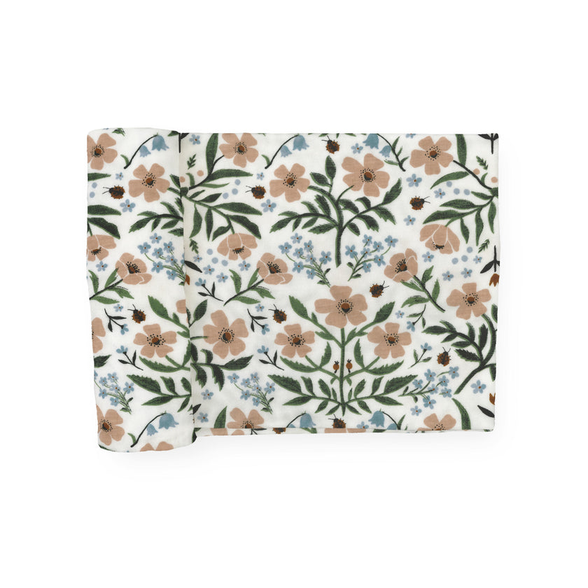 Stretch Knit Swaddle Blanket - Wild Rose