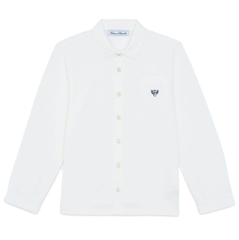 TARTINE ET CHOCOLAT Soft Cotton Classic Shirt - Nacre