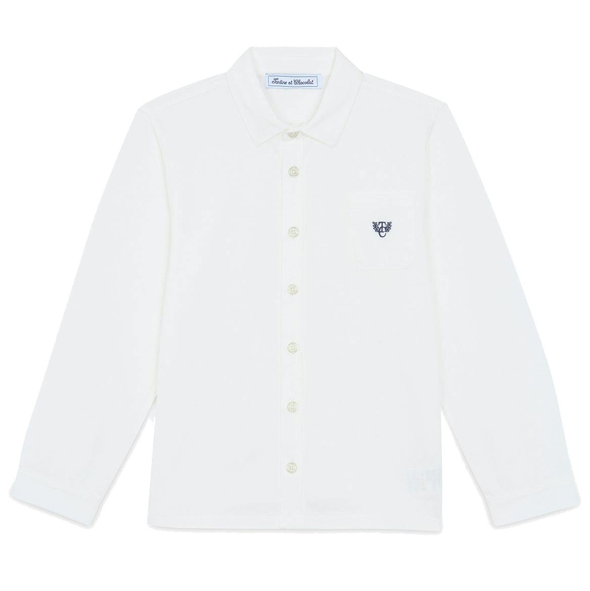 TARTINE ET CHOCOLAT Soft Cotton Classic Shirt - Nacre