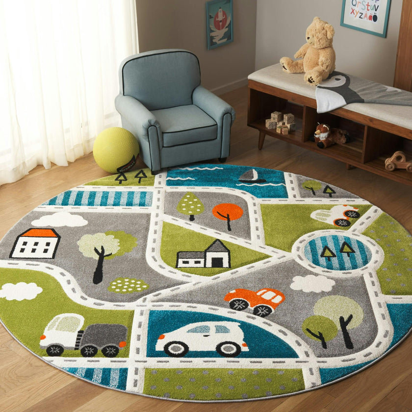 Carousel Kids 193 Large Round Rug