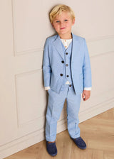 Plain Patch Pocket Blazer in Sky Blue (4- 10yrs)