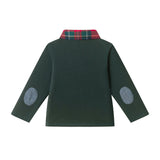 Infant Plaid Collar Polo & Pant Set | Green