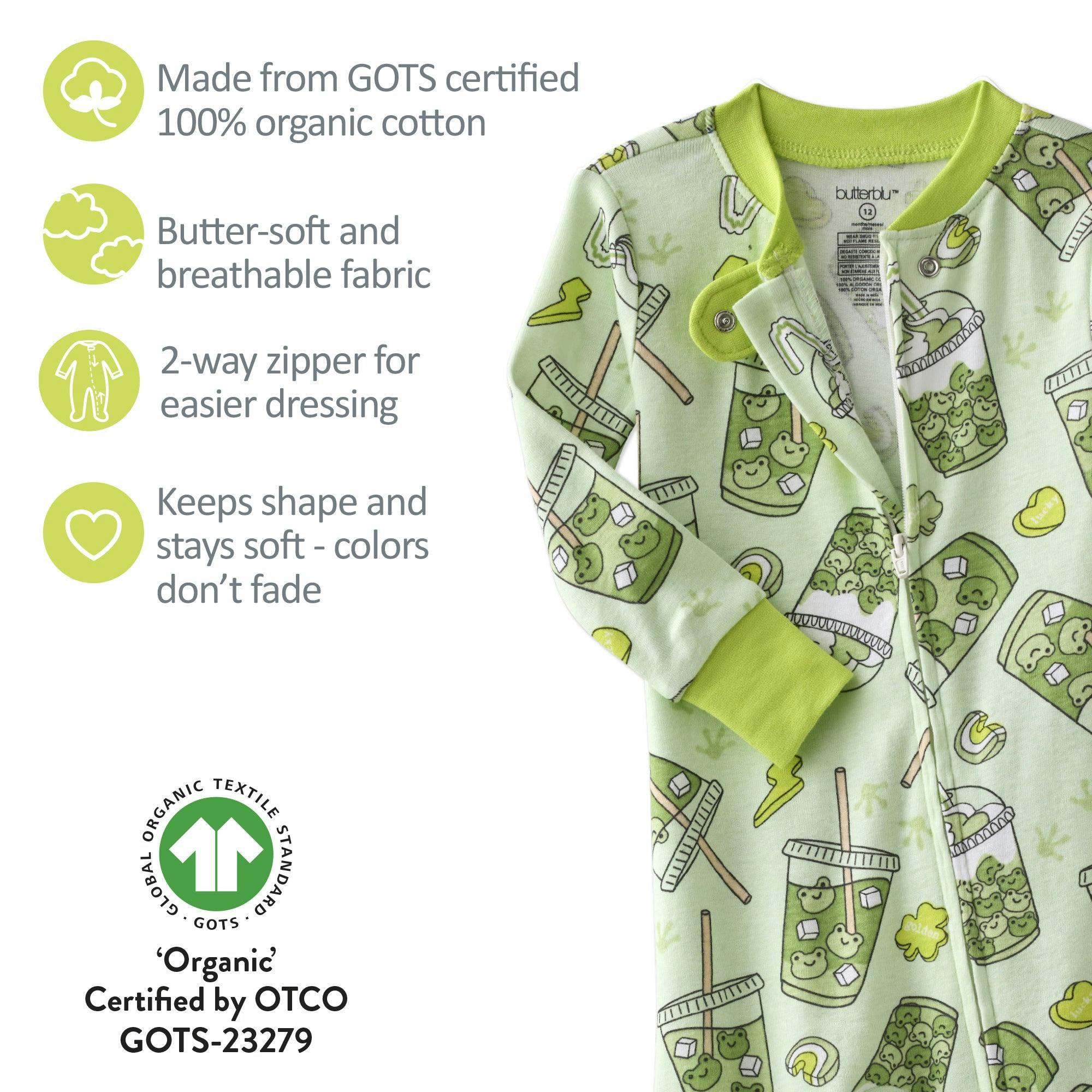 CRUZ Snug-fit Footed Baby Boys Pajamas