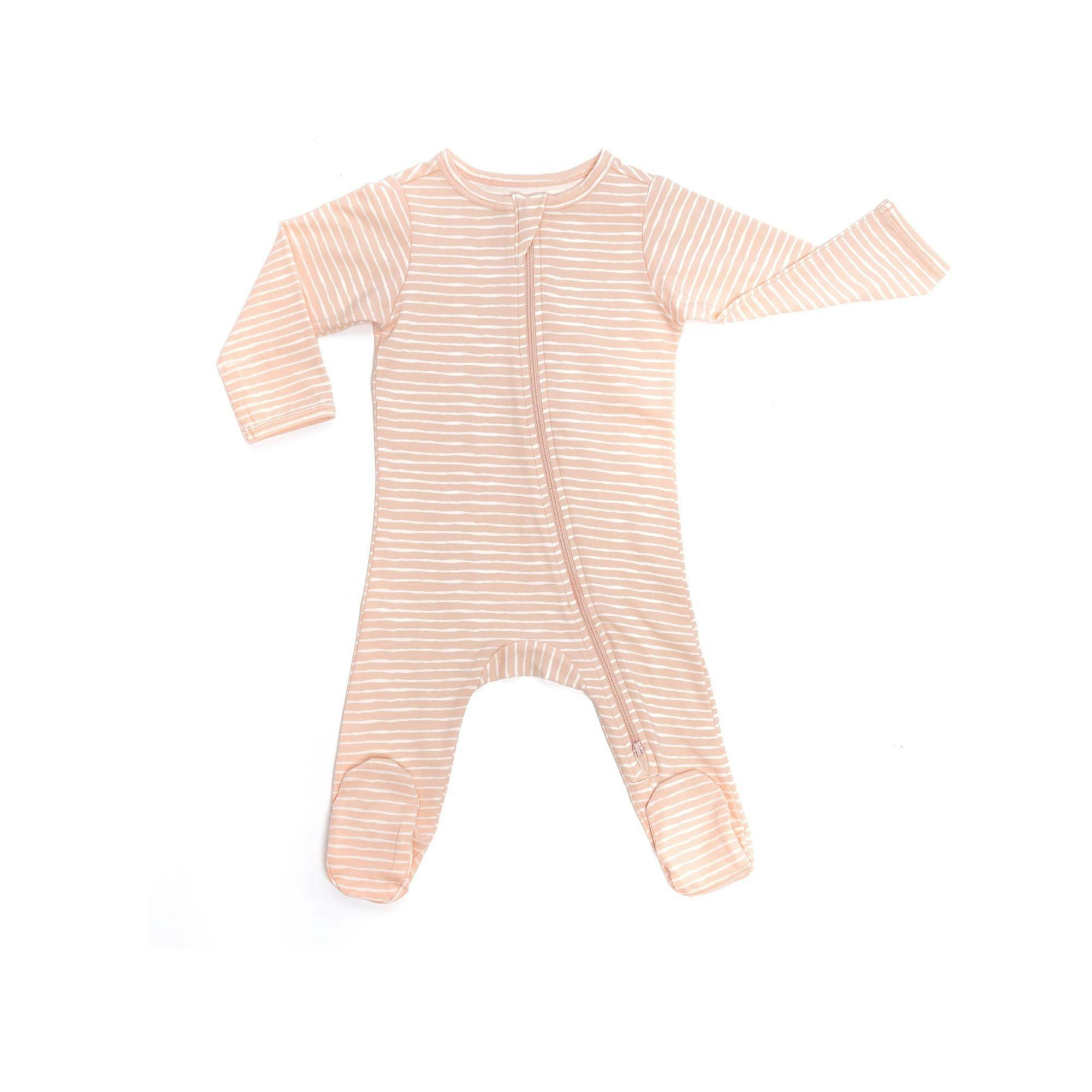 Zipped Long Sleeve Footed Onesie