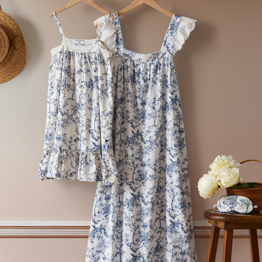 Girl's Twill Lily Nightgown in Timeless Toile