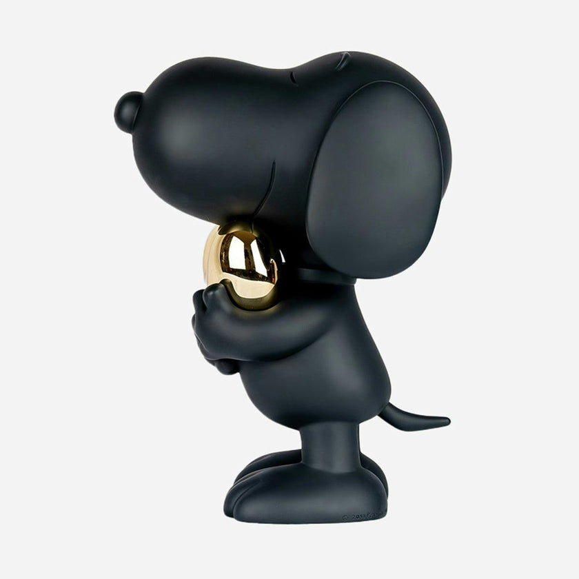 Snoopy HEART Matt Black with Chrome Gold Heart 21.5in