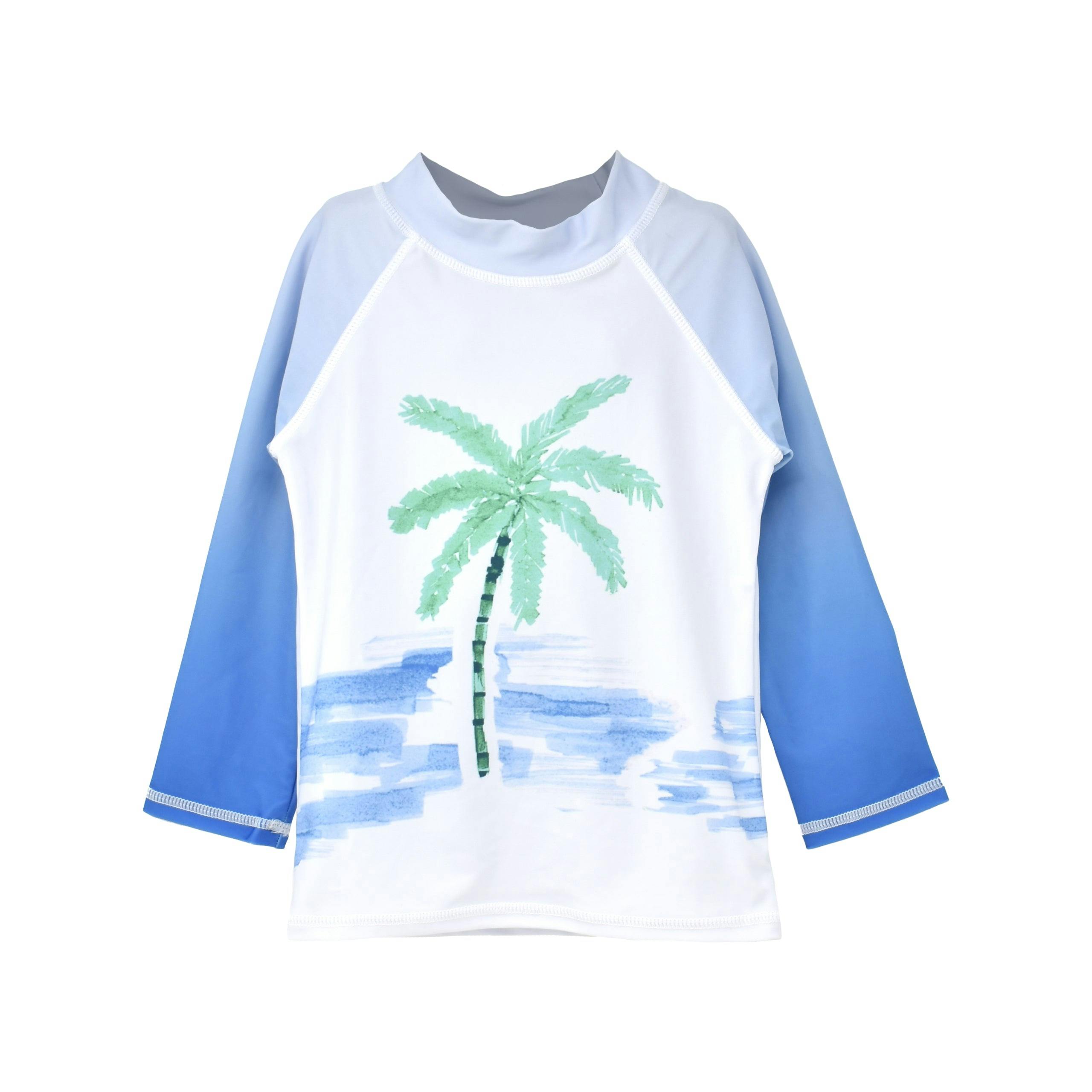 UPF 50+ Graphic Rash Guard Swim Top