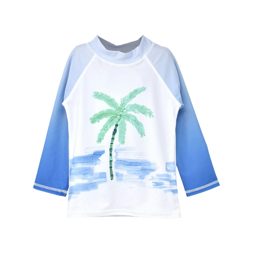 UPF 50+ Graphic Rash Guard Swim Top