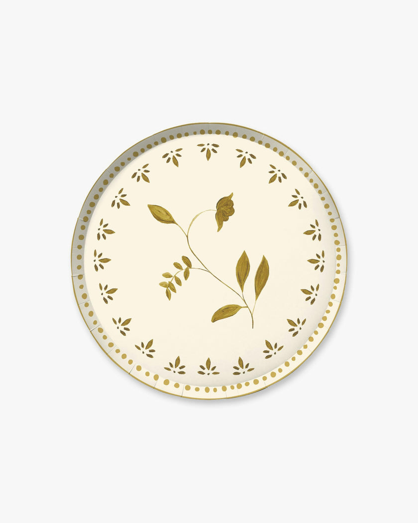 Gilded Appetizer Plate Set - Gold Leaf
